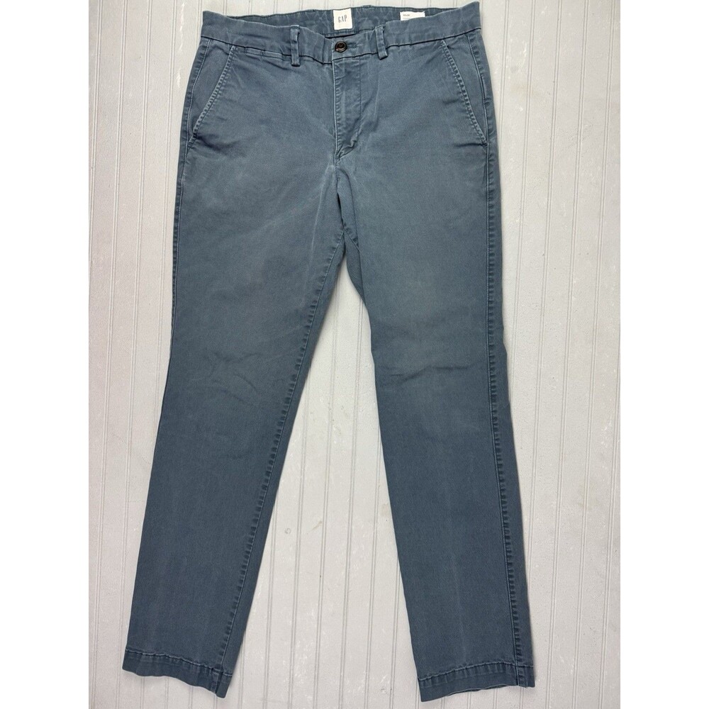 Gap Size 32x32 Mens Pants Essential Khaki Slim Blue Straight Stretch